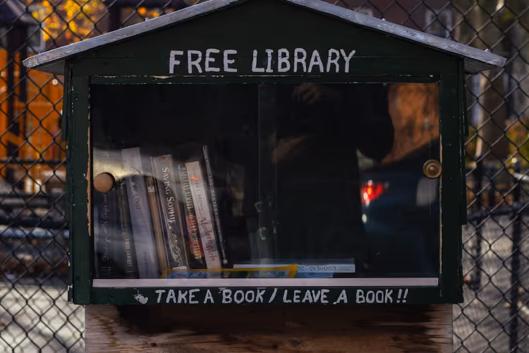 Little Free Library with books for the reading community